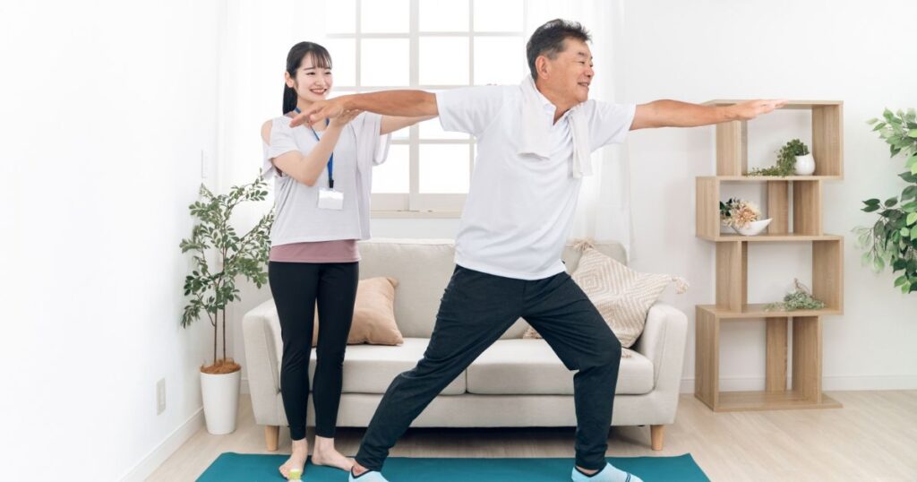 女性による体力測定