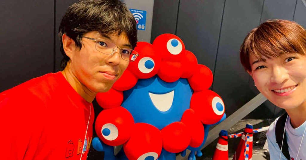 ミャクミャクとの写真