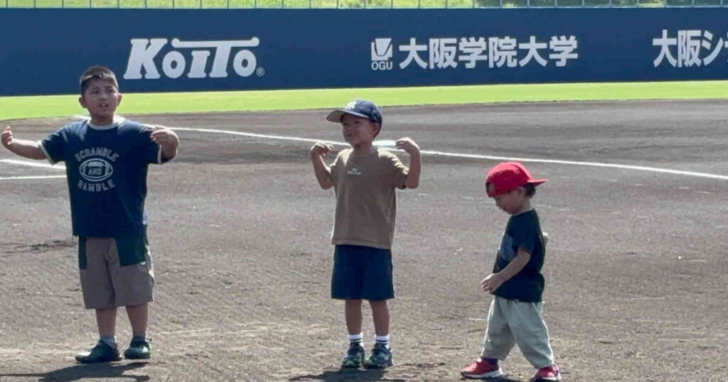 子どもたちのラジオ体操