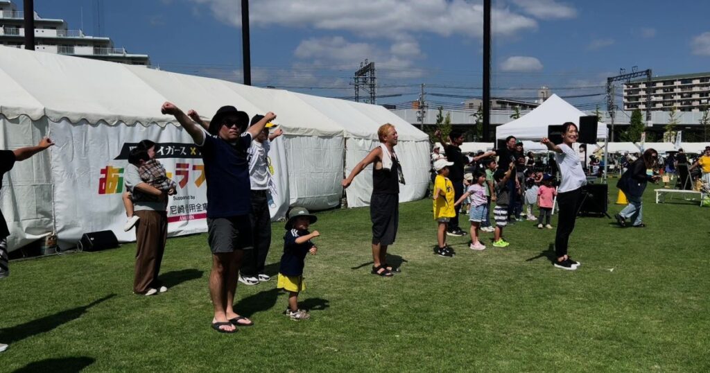 イベントでラジオ体操